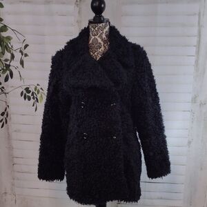 Tina Hagen Vintage Black Teddy Jacket Size S
